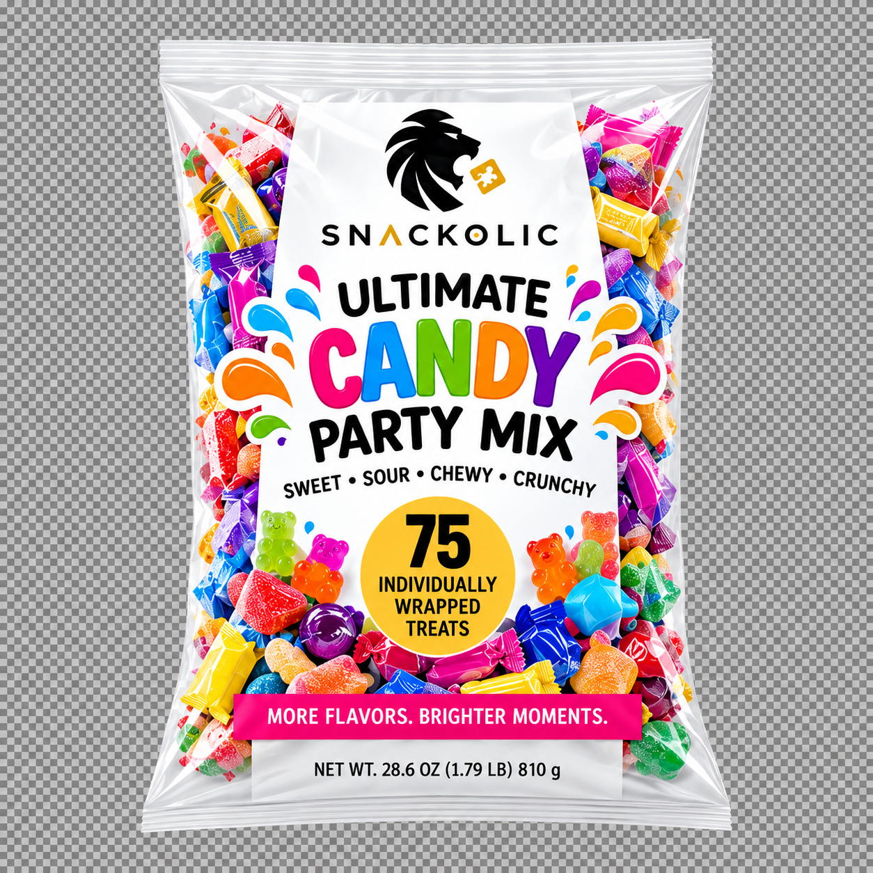 Snackolic Ultimate Candy Party Mix package