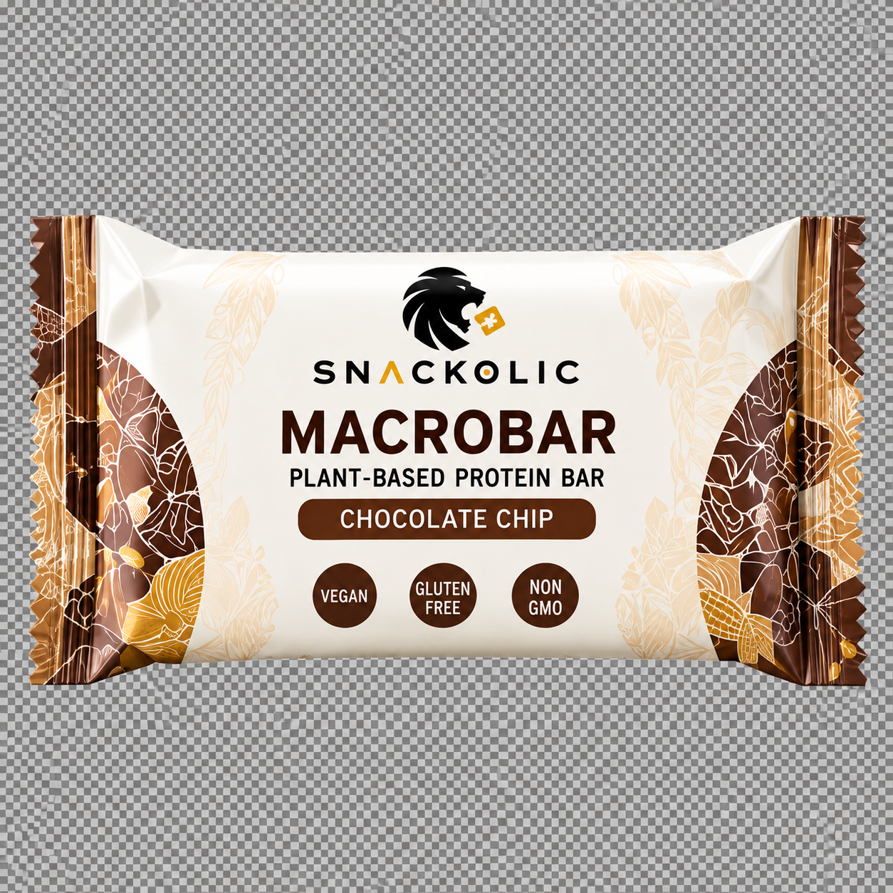 Snackolic Chocolate Chip Plant-Based Protein Bars package